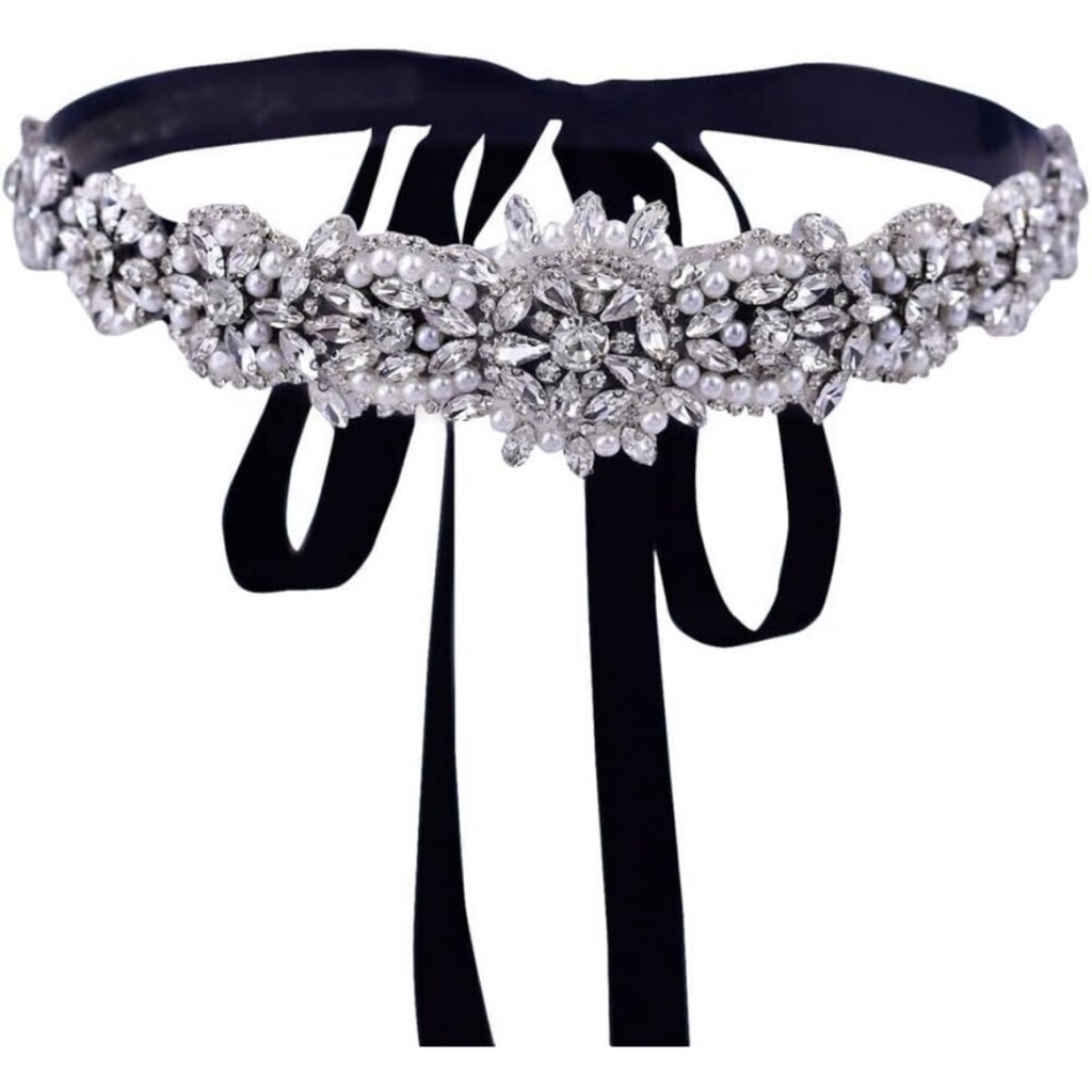 Bridal Wedding Belt Rhinestone Pearl Crystal Elegant Prom Dress Accessory
